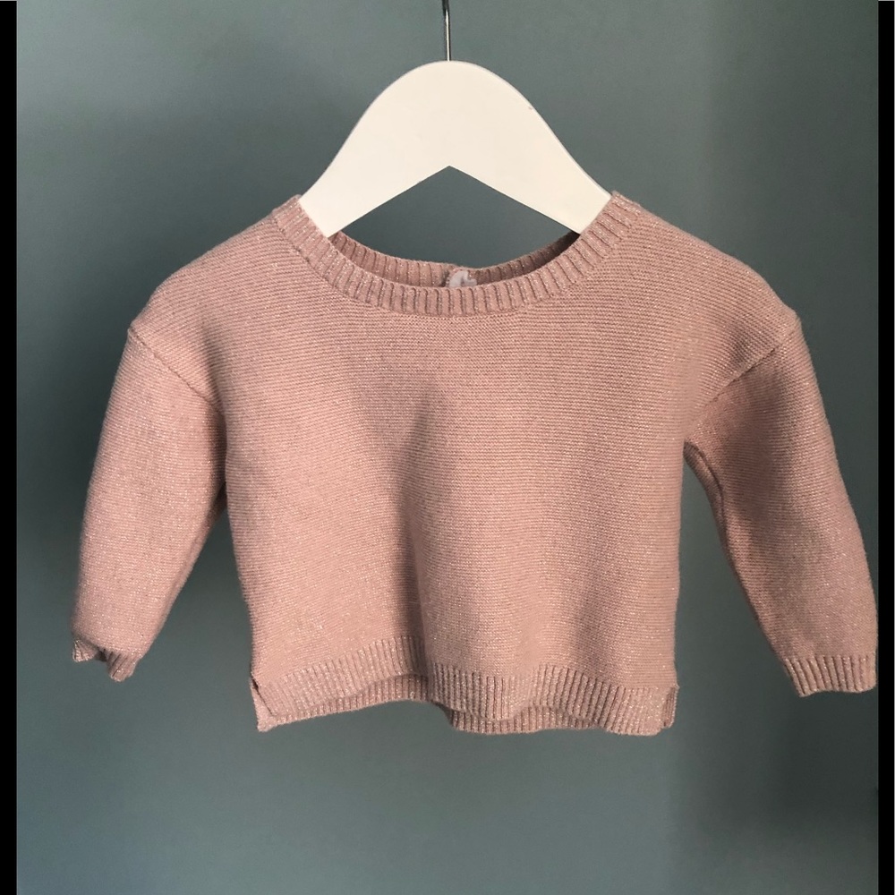 Miniclasix sweater pink with sparkles